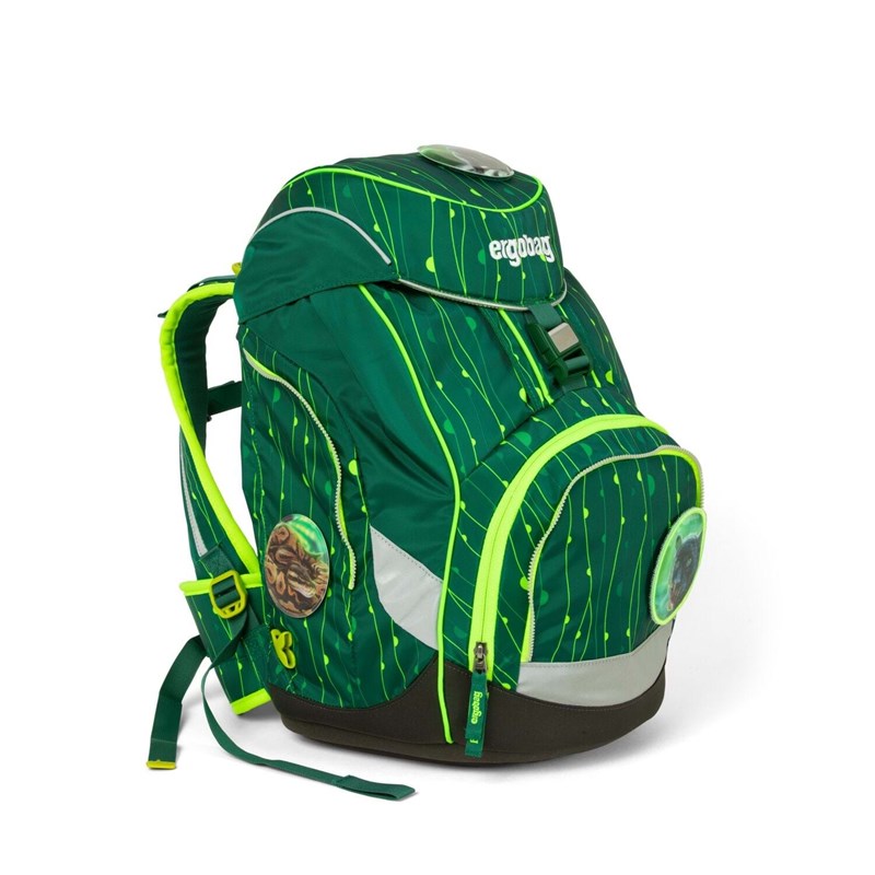Ergobag Skoletaskesæt Pack Lumi Grøn mønster 2