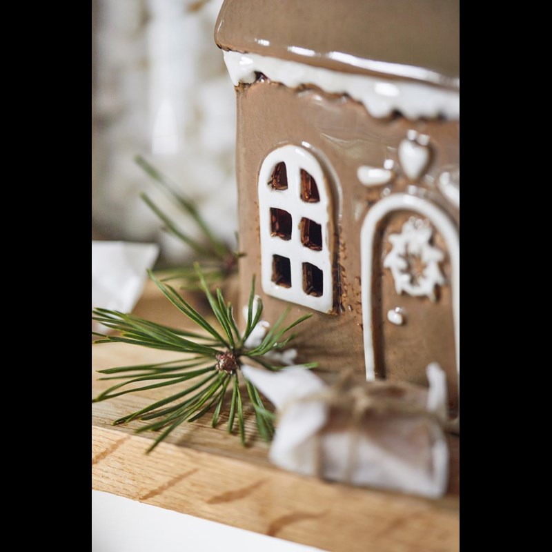 Ib Laursen Ljusstake Hus Stillenat Brun/beige 4