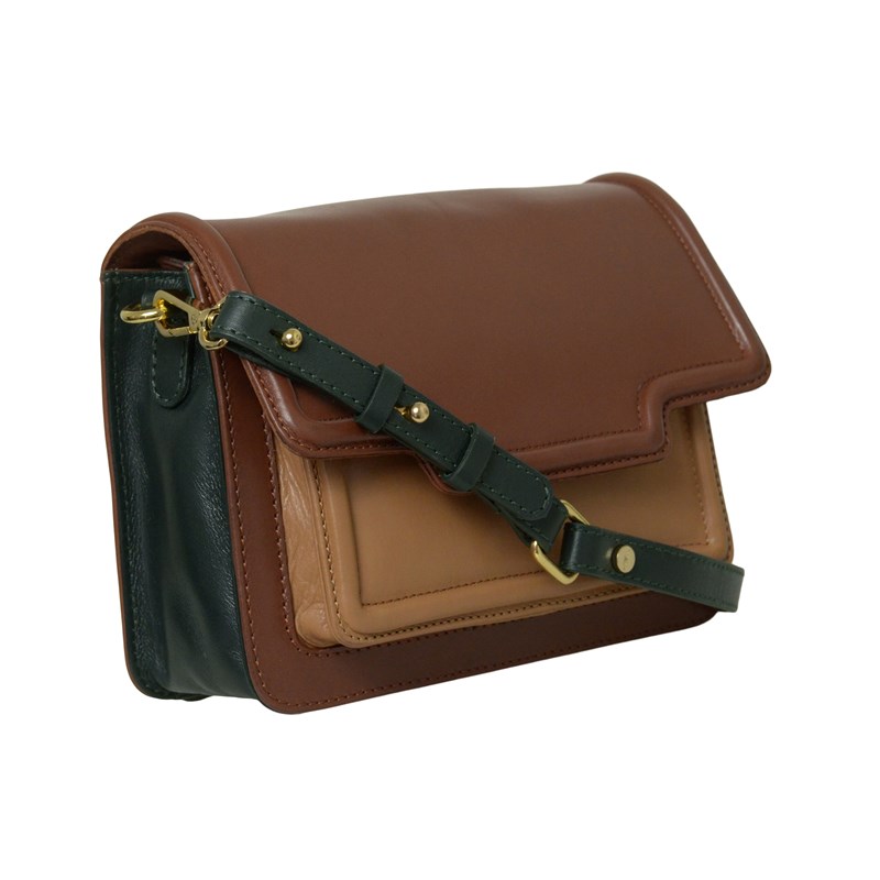 Belsac Crossbody Nede Beige/grøn 2