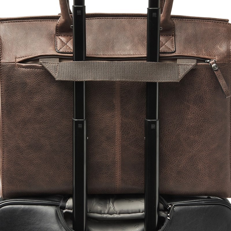 Castelijn & Beerens Axelväska RFID Mocca Brun 15" 9