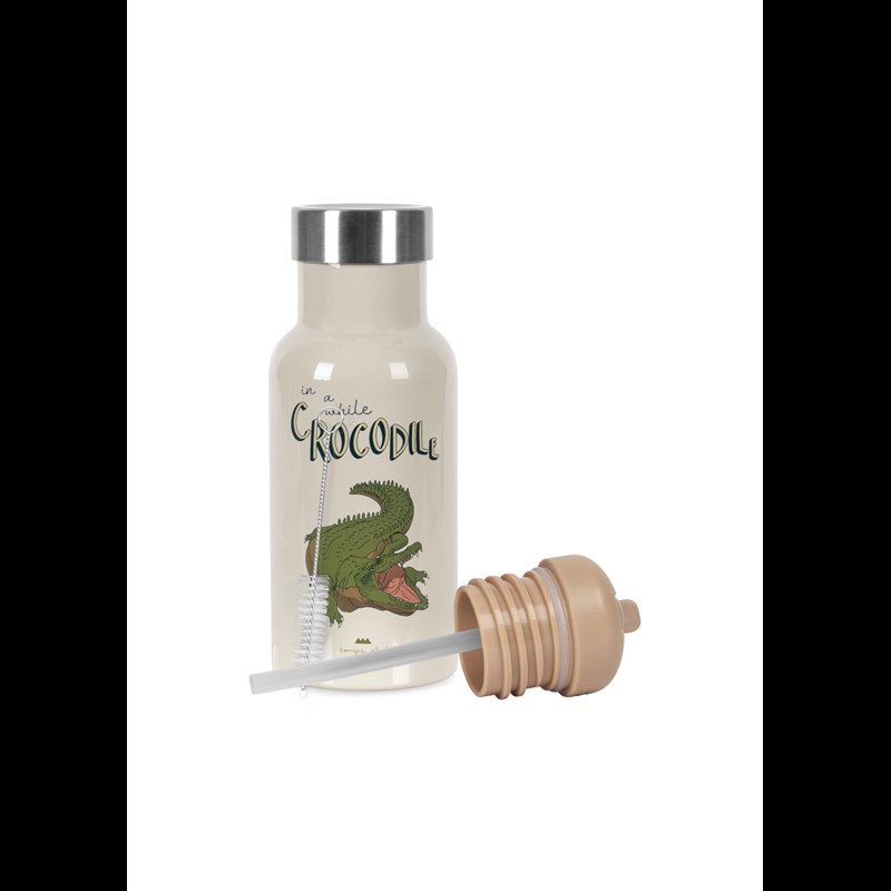 Konges Sløjd Termo Flaskor Crocodile Beige/grön