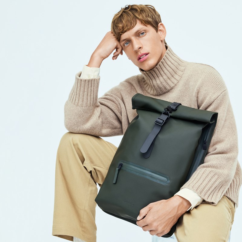 RAINS Ryggsäck Rolltop Rucksack Grön 2