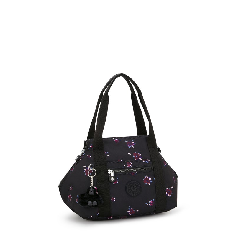 Kipling Axelremsväska Art Mini Svart/med blommor 5