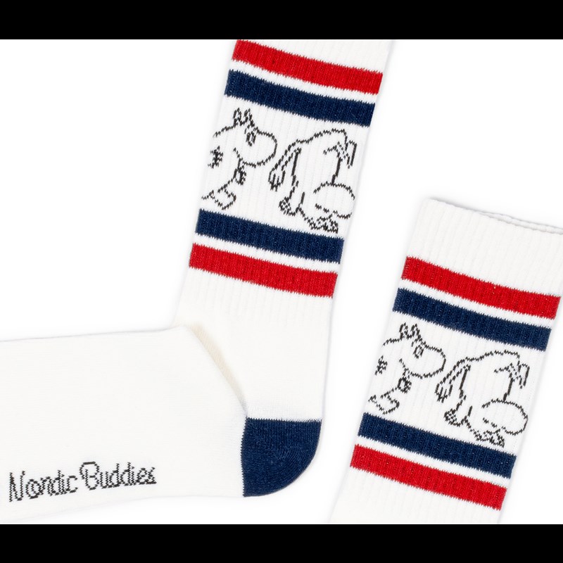 Nordic Buddies Herrstrumpor Retro Mumin  Vit 2