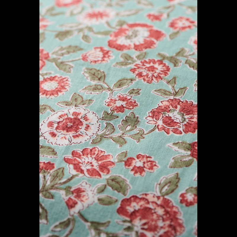 Ib Laursen Kuddöverdrag Blå med blomma 3