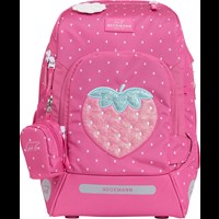 Beckmann Skoletaske Active Air Strawber Pink mønster 1