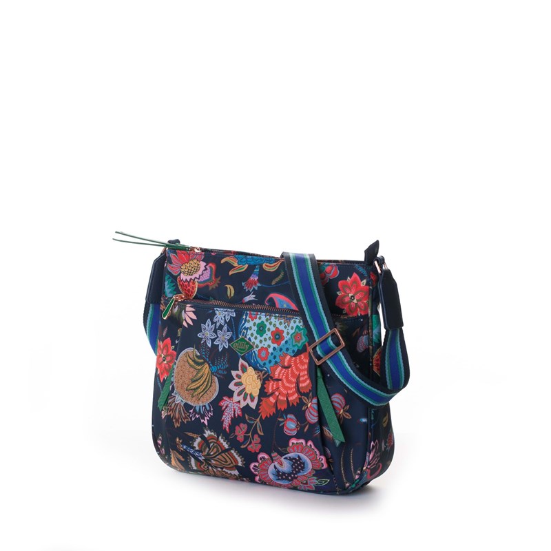 Oilily Skuldertaske M    Blå Blomst 2