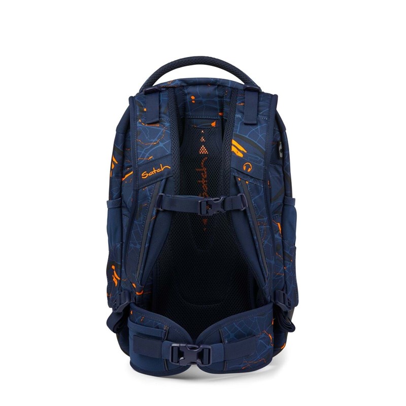 Satch Skoletaske Sleek Blå/orange 5
