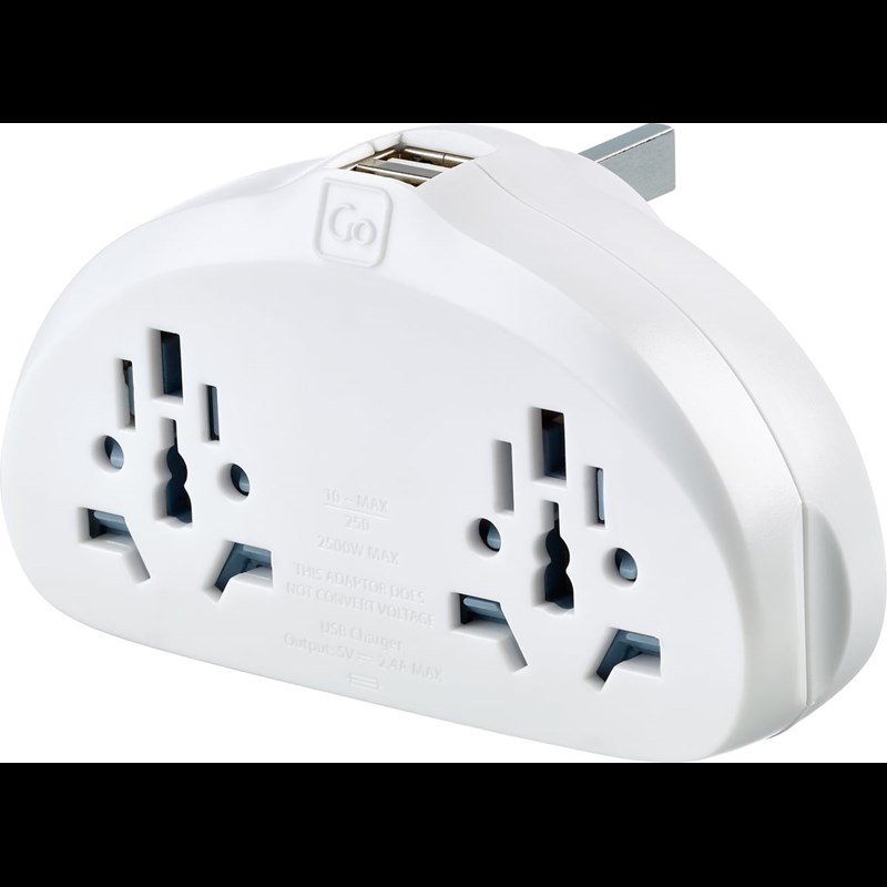 Go Travel Adapter Worldwide Duo Vit 1