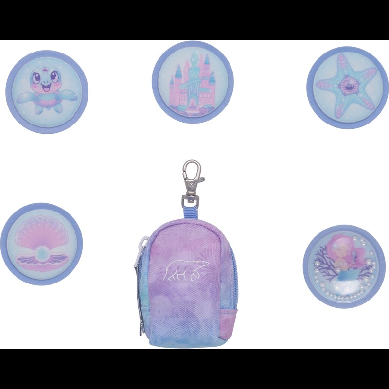 Beckmann Miniryggsäck buttons Seashell ljusblå/lila