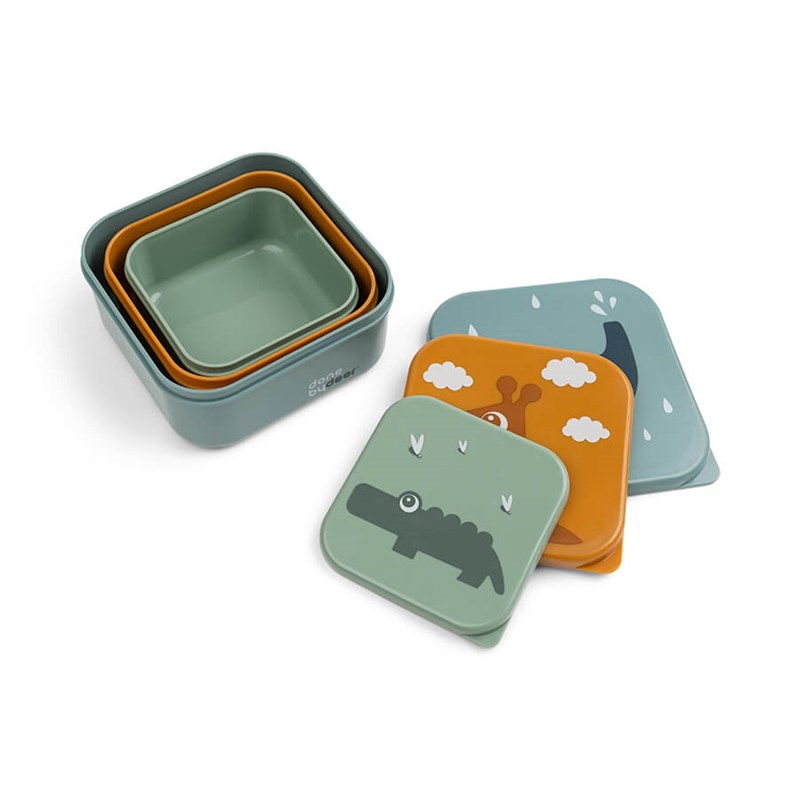 Done By Deer Snack box 3 stk. Deer Friends Blå 2