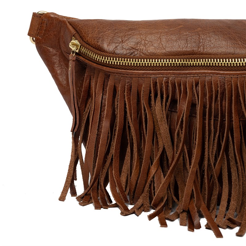 RE:DESIGNED Bæltetaske Fringe Bumbag Brun 4