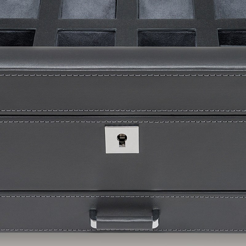 Windrose Urkasse 8 ure med skuffe Grå 10