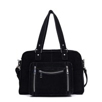 Núnoo Skuldertaske Mille new suede Sort 1