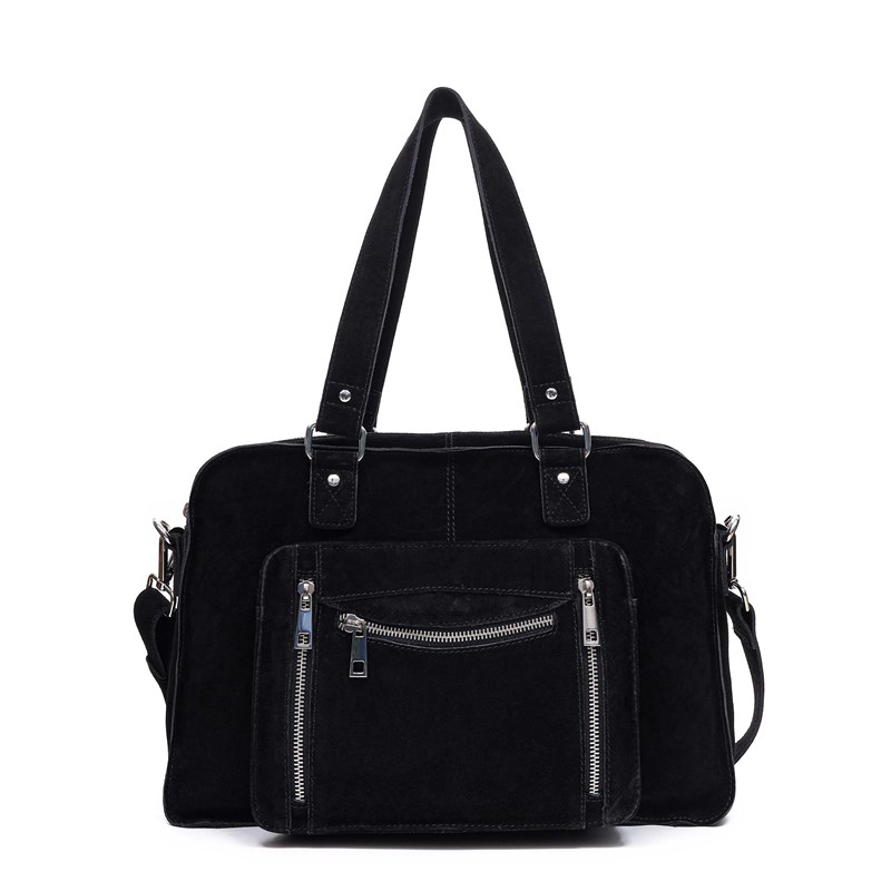 Núnoo Skuldertaske Mille new suede Sort 1