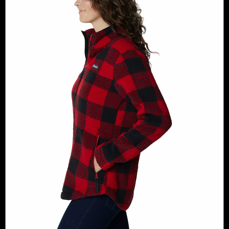 Columbia Fleece med lynlås Mountain Wes Rød tern Str S 3