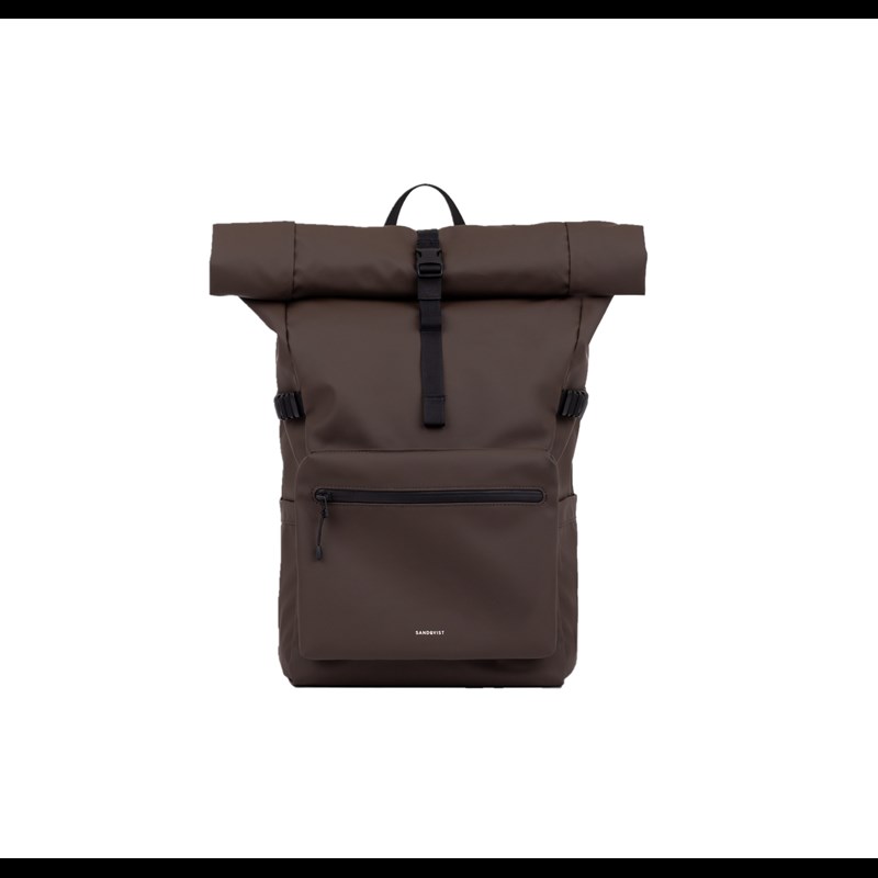 Sandqvist Ryggsäck Rolltop Stream L Brun 16"