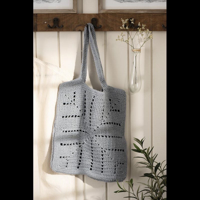 Ib Laursen Totebag Virkad väska Blå 2