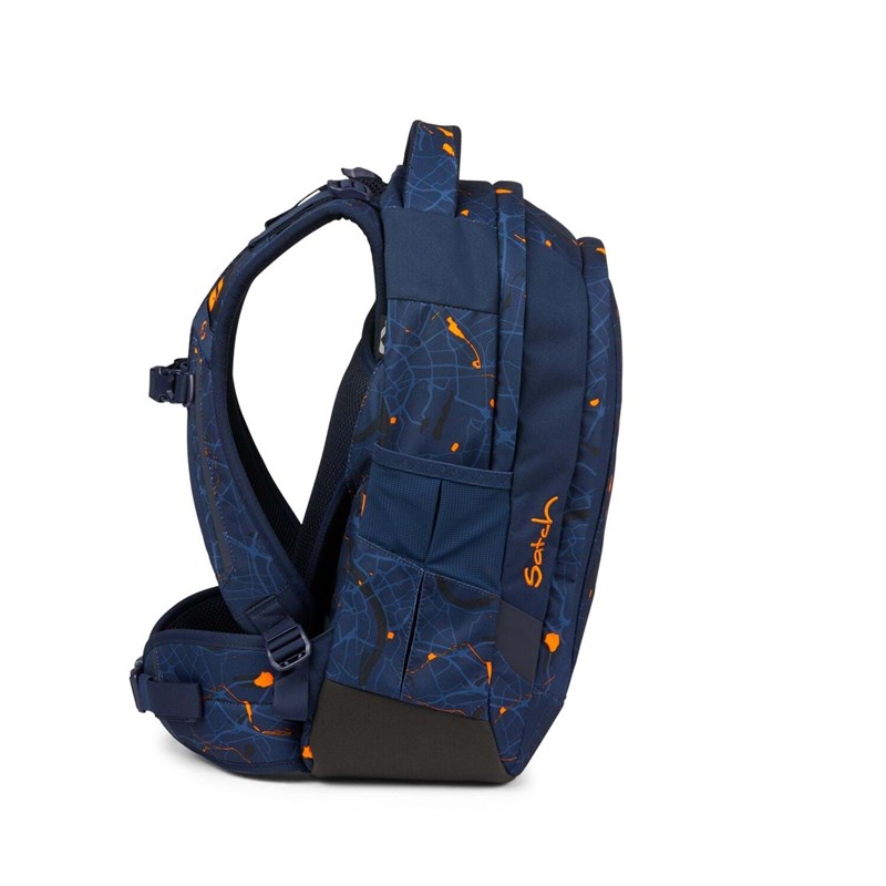 Satch Skoletaske Sleek Blå/orange 3