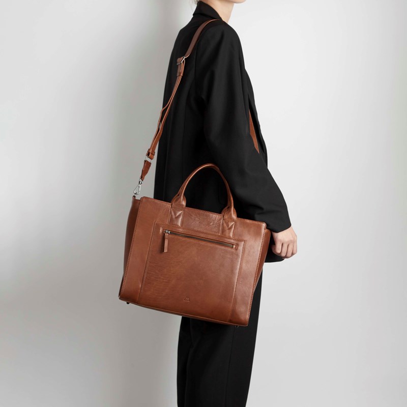 MARKBERG Arbejdstaske Raze Antique Kastanje 15" 2