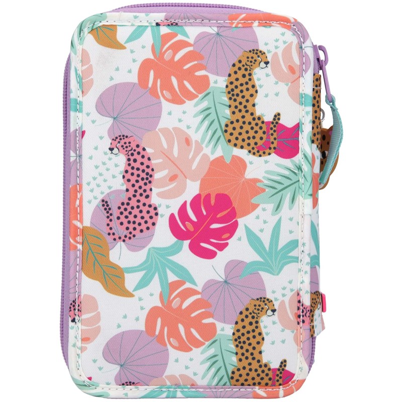 TOPModel Penalhus med fyld Urban Jungle Lilla blomst 4