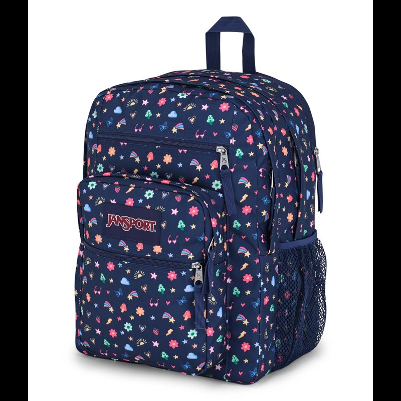 JanSport Ryggsäck Big Student Svart med mönster 15" 7