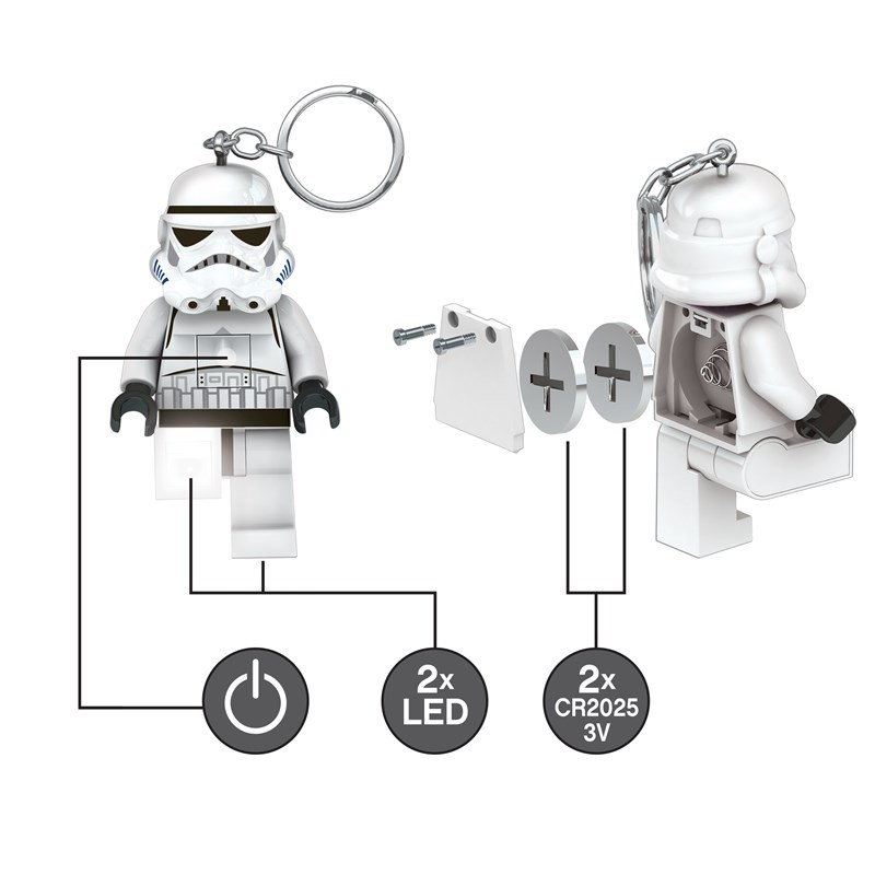 LEGO Bags Nyckelring LED Stormtrooper Vit/Svart 2