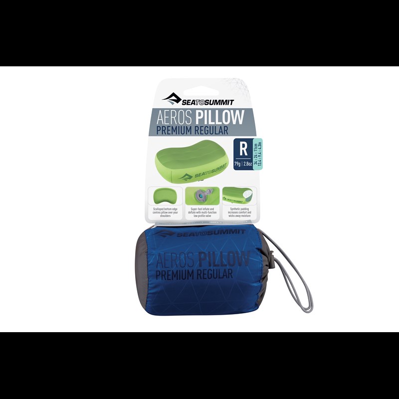 Sea to Summit Hovedpude oppustelig Blå 5