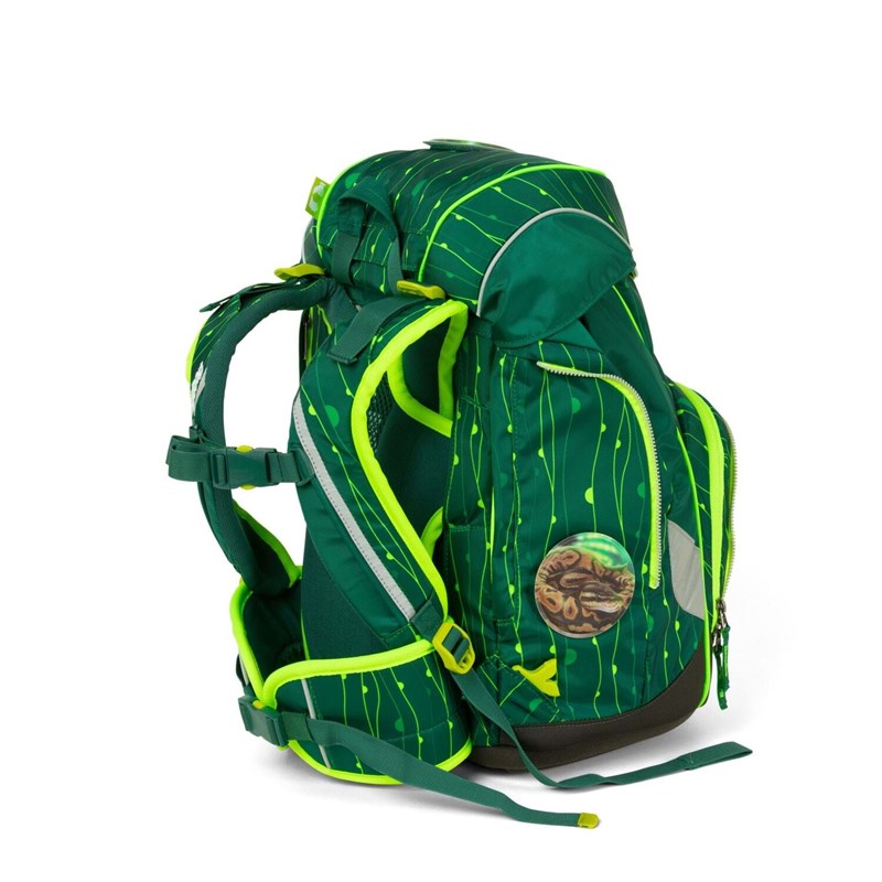 Ergobag Skoletaskesæt Pack Lumi Grøn mønster 4
