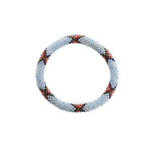 By Stær Armbånd Nepal Nr. 1184 Hvid/orange