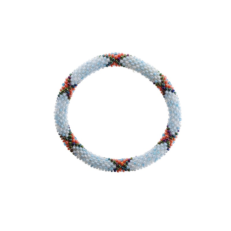 By Stær Armband Nepal Nr. 1184 Vit/Orange 1