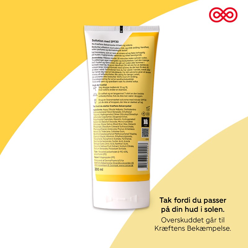 Kræftens Bekæmpelse Sollotion SPF30 Hvid 4