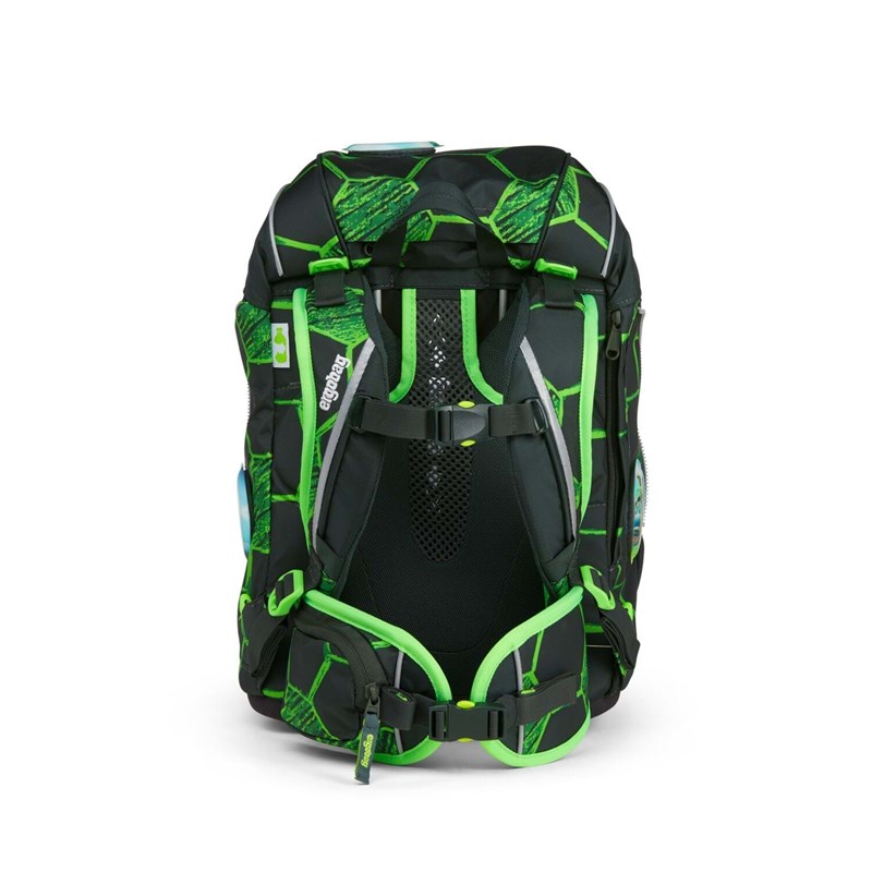 Ergobag Skoletaskesæt Pack KickBear Sort/Grøn 4