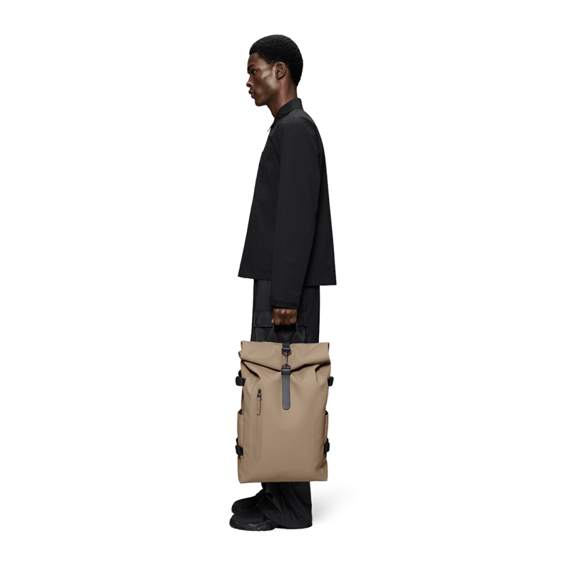 RAINS Rygsæk Rolltop L W3 Beige 5