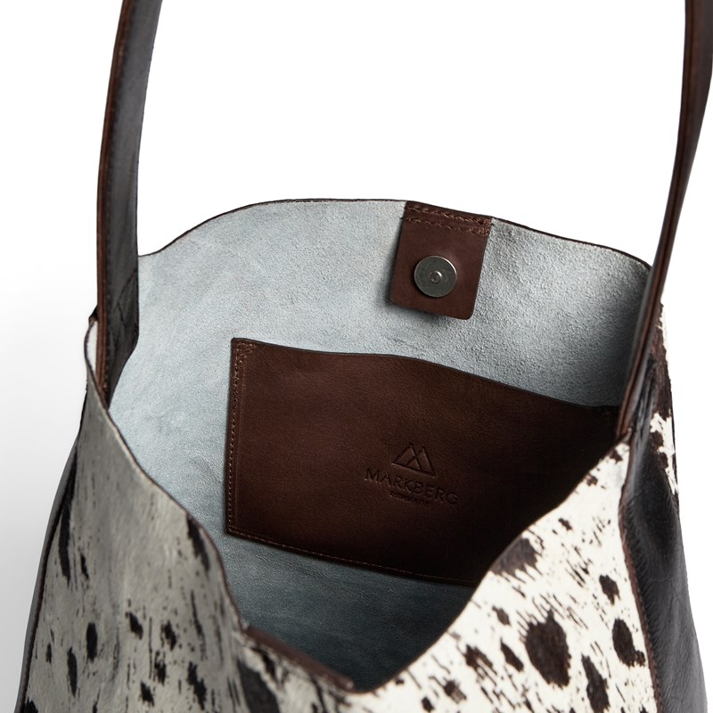 MARKBERG Skuldertaske Shelby Cow Print Brun/Beige 6