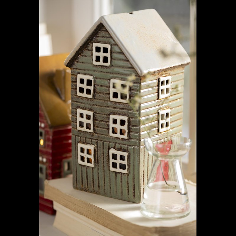 Ib Laursen Fyrfadsstage Hus Thorshavn Grøn 2