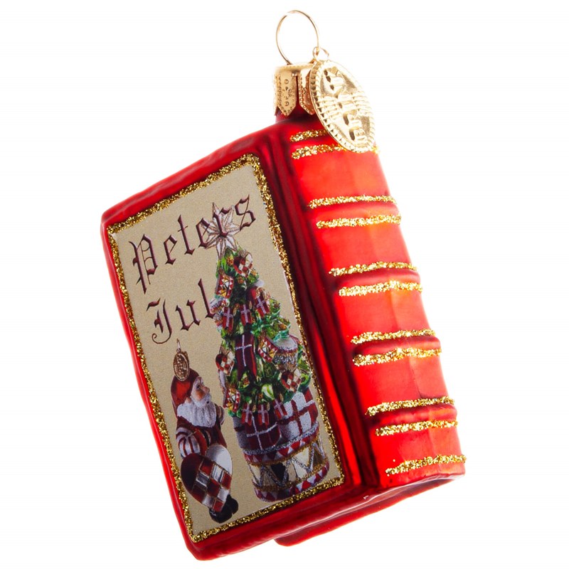 Brink Nordic Julekugle Bog Peters Jul  Rød/Hvid 4