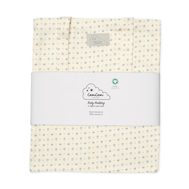 Cam Cam Copenhagen Sängkläder Baby Capri Blå blomma 70x100 3