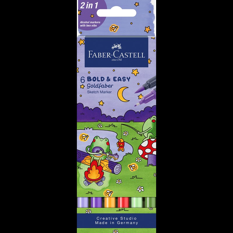 Faber-Castell Tuscher Sketch Bold&Easy 6 st. Multi
