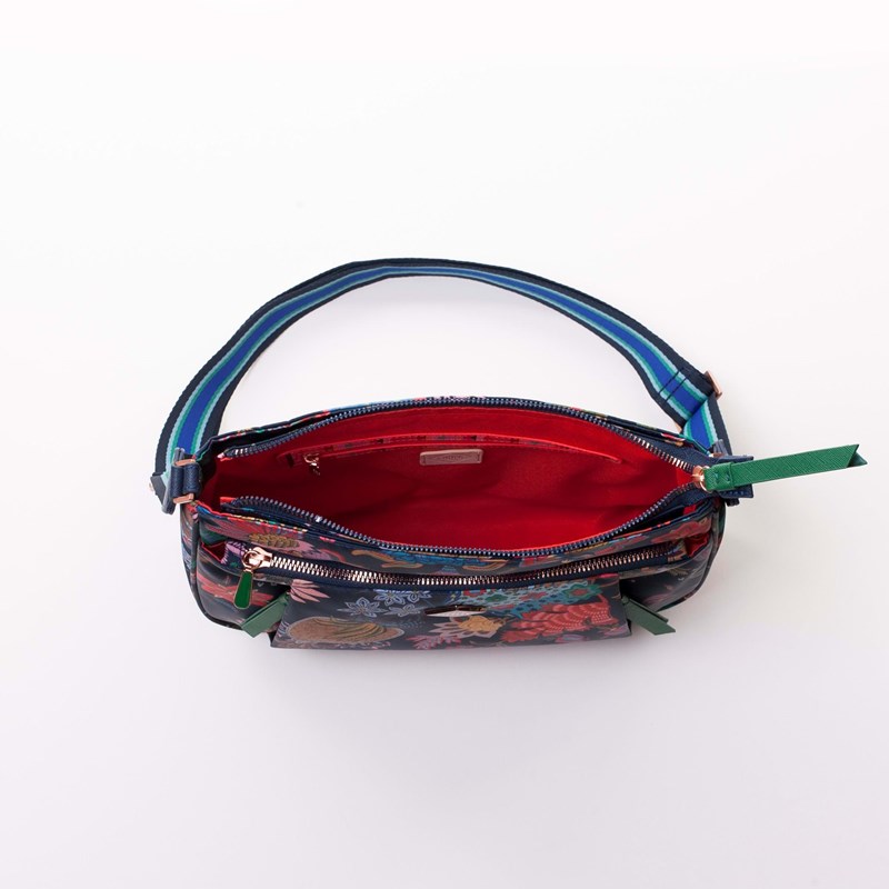 Oilily Skuldertaske M    Blå Blomst 5