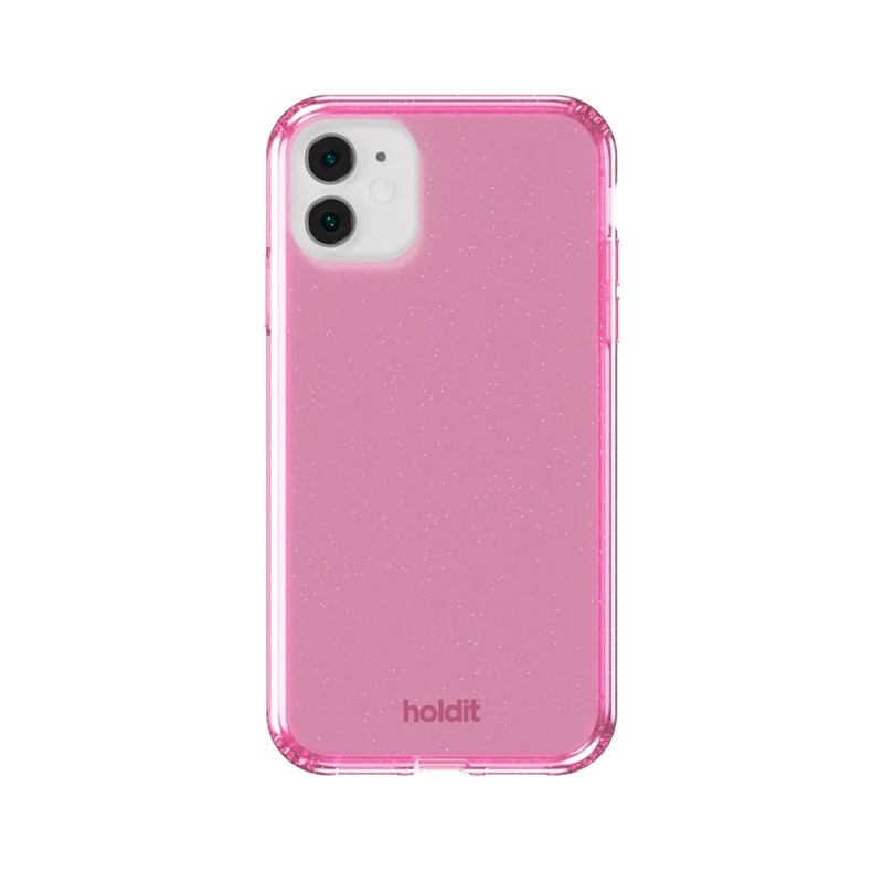 Holdit Mobilcover Glitter Pink iPhone XR/11 1