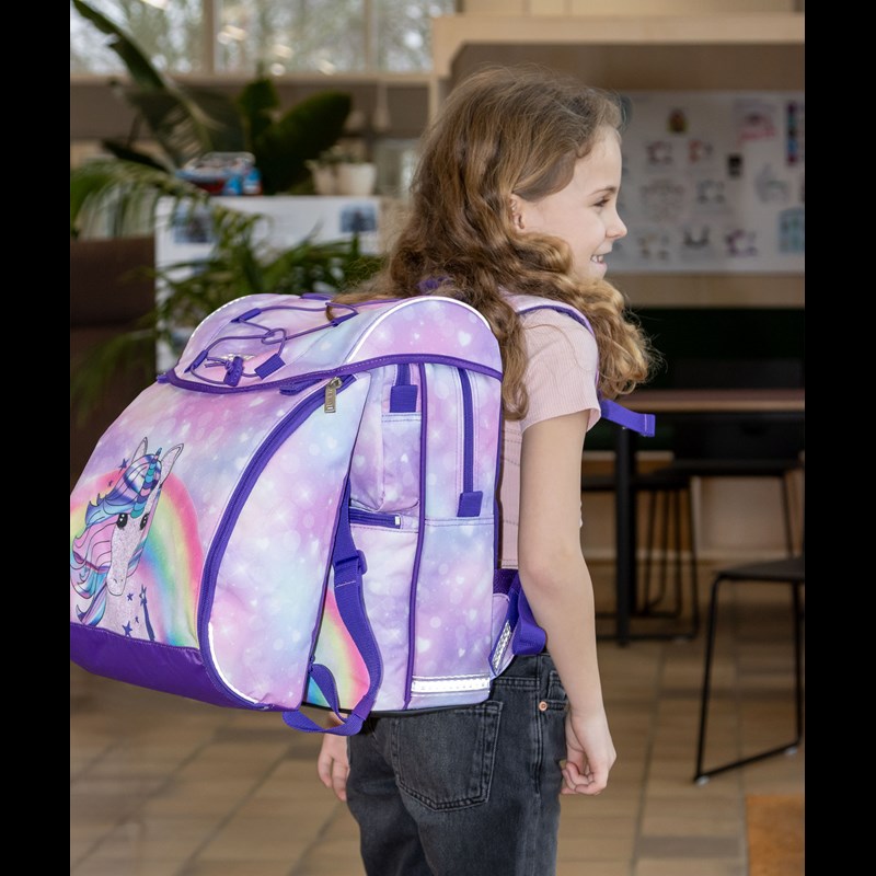 JEVA Skoletaskesæt Intermed Unicorn Lilla 7