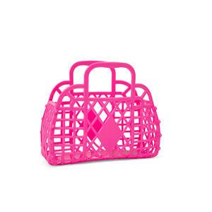 Sun Jellies Håndtaske Retro Basket Mini Mørk Pink