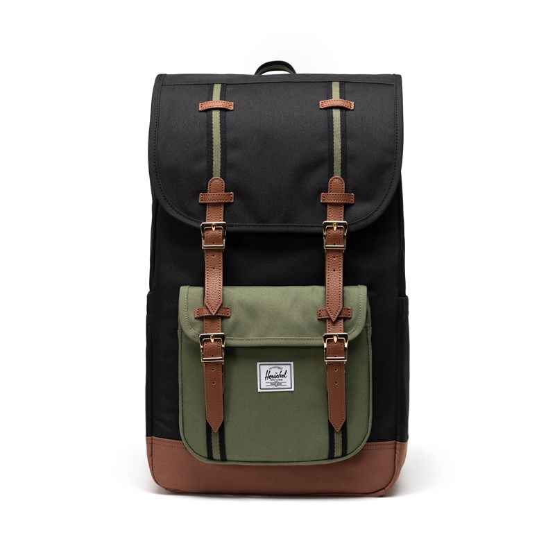 Herschel Rygsæk Little America Sort/Grøn 15" 1