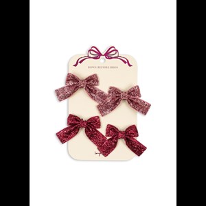 Konges Sløjd Hårklemmer 4-pak Glitter Pink