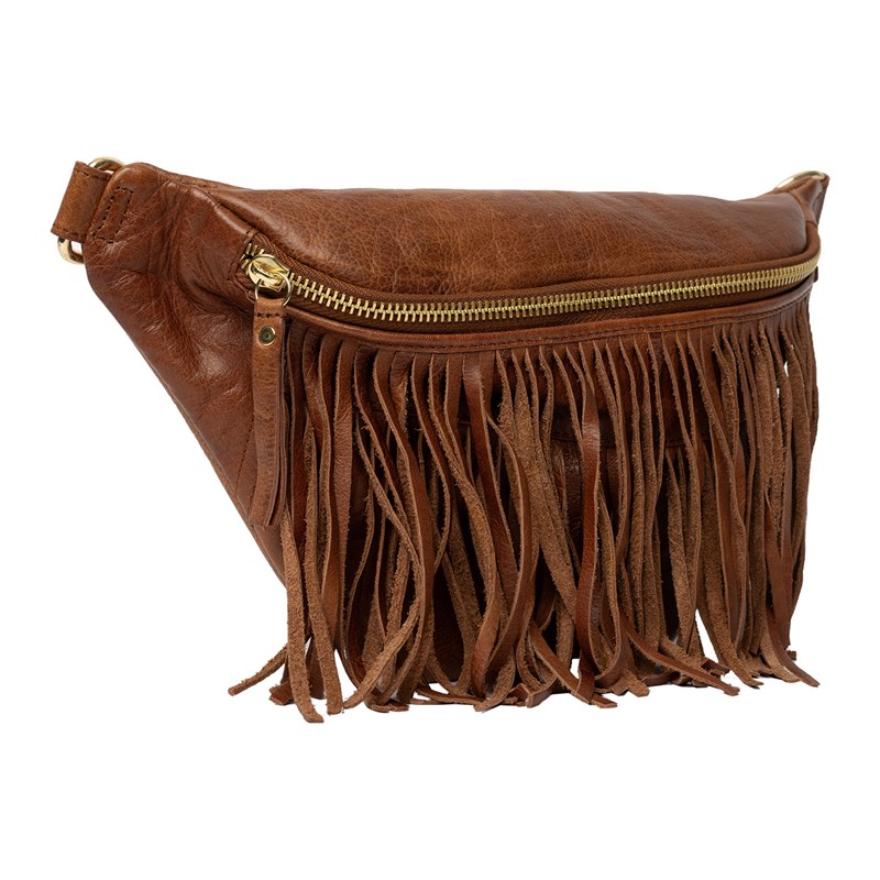 RE:DESIGNED Midjeväska Fringe Bumbag Brun 3